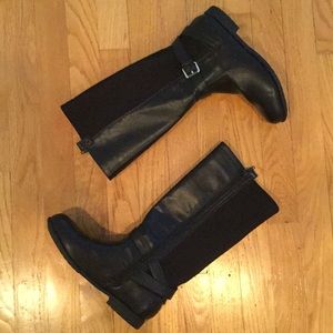Girls tall black boots(TOMMY HILFIGER )